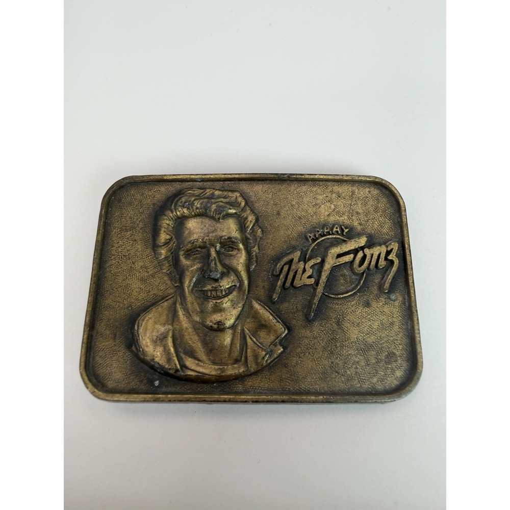 Vtg The Fonz Belt Buckle "Happy Days" 1976 Paramount Pictures